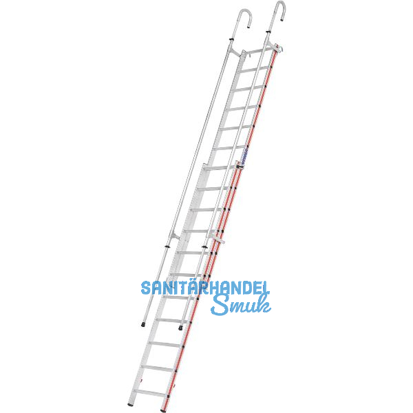 HYMER Alu Einh�nge-Schiebeleiter mit Handlauf Type 6092 Sprossen 11+12
