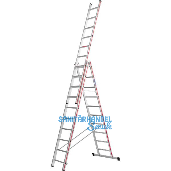 HYMER Alu-Allzweckleiter 3-teilig Type 4047 Sprossen=3 x 10