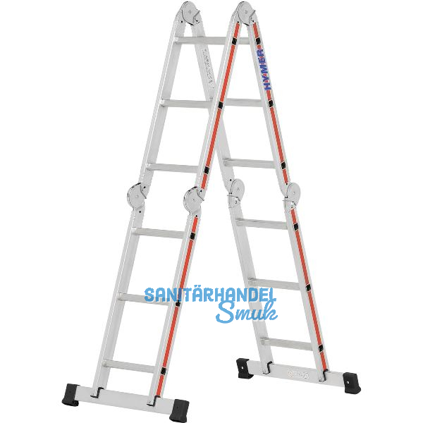 HYMER Alu-Vielzweckleiter Type 4143 Sprossen=4 x 3