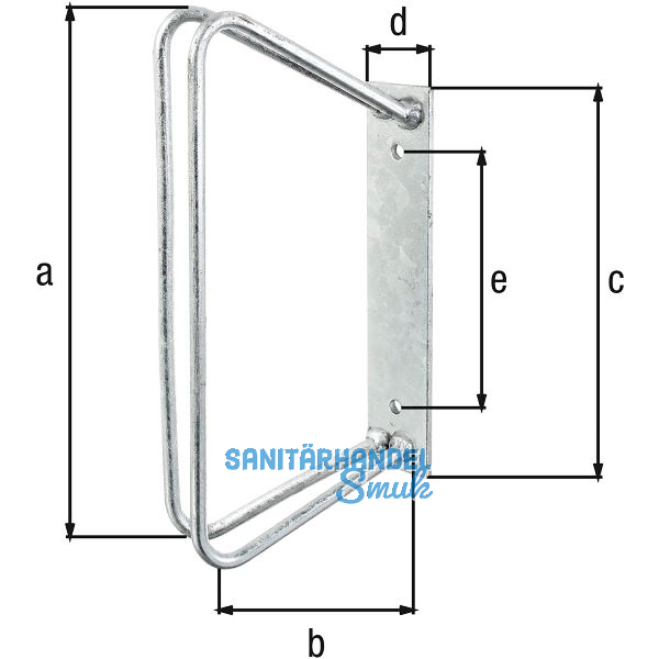 Einzel-Fahrradhalter 90 Grad Radbreite 20 - 42 mm