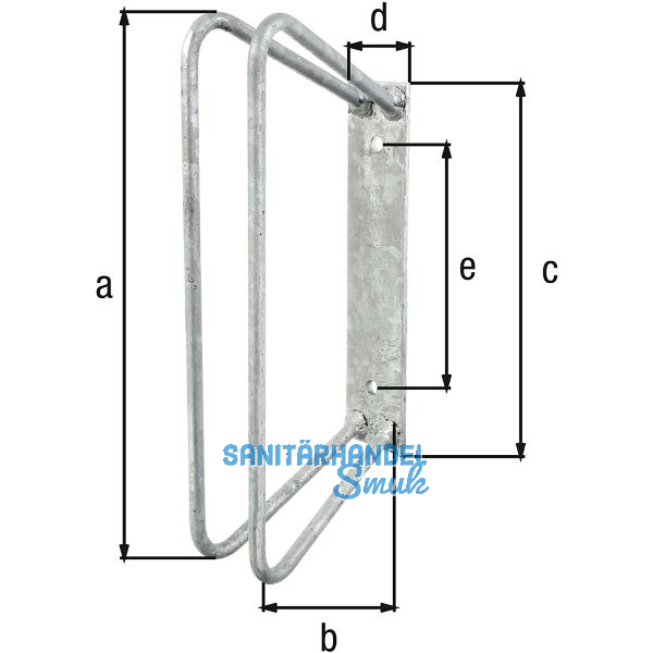 Einzel-Fahrradhalter 45 Grad Radbreite 20 - 42 mm