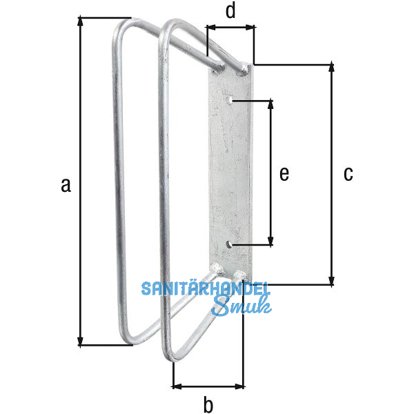 Einzel-Fahrradhalter 45 Grad Radbreite 25 - 53 mm