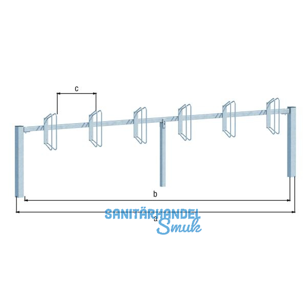 Fahrradst�nder Hagen 6 Einstellpl�tze Bodenbefestigung Einbetonieren