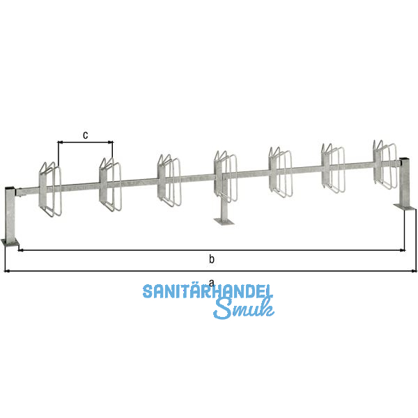 Fahrradst�nder Hagen 7 Einstellpl�tze Bodenbefestigung Einbetonieren