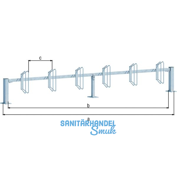 Fahrradst�nder Hagen 6 Einstellpl�tze Bodenbefestigung Aufschrauben