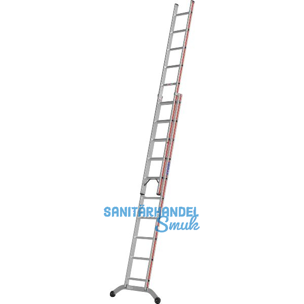 HYMER Alu-Schiebeleiter Type 6046 Sprossen=2x10 L�nge=2,99/4,95 m