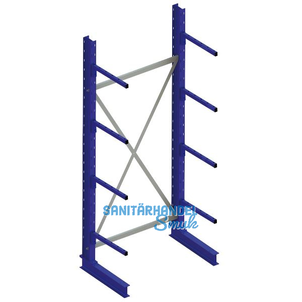 META Kragarm-Grundregal einseitig H�he 2500 mm Tiefe 800 mm Last 250/1500 kg