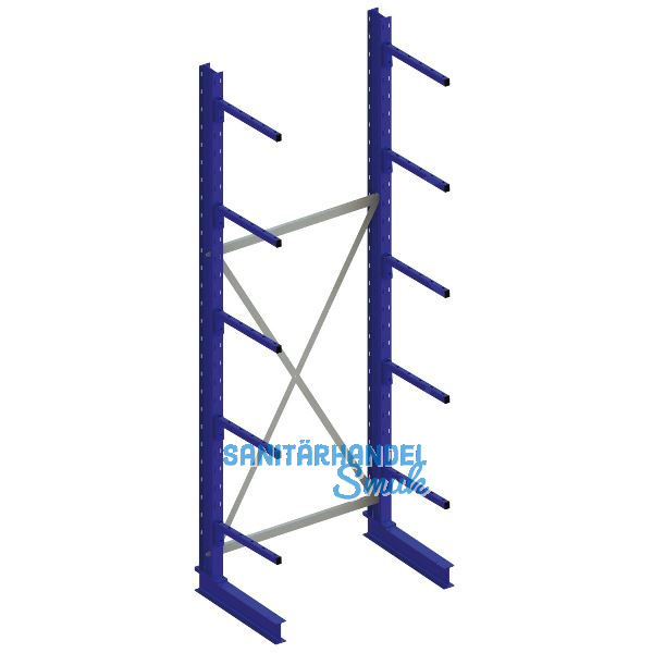 META Kragarm-Grundregal einseitig H�he 3000 mm Tiefe 500 mm Last 175/1200 kg