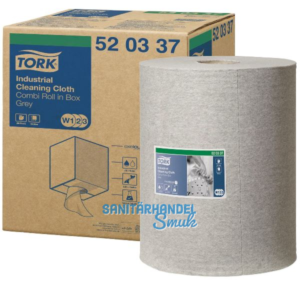 TORK Industrie Vlies-Reinigungstuch 1-lagig 390 Blatt Farbe grau