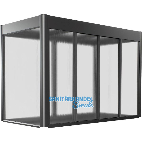 BIOHORT Gew�chshausaufsatz Florentina 2 x 1 dunkelgrau