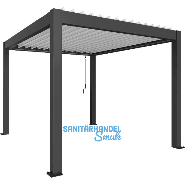 BIOHORT Pergola Gr. 3 x 3,5 dunkelgrau/wei�