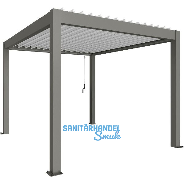 BIOHORT Pergola Gr. 3 x 3,5 quarzgrau/wei�