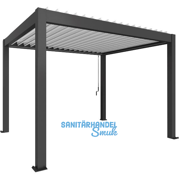 BIOHORT Pergola Gr. 3,5 x 3 dunkelgrau/wei�