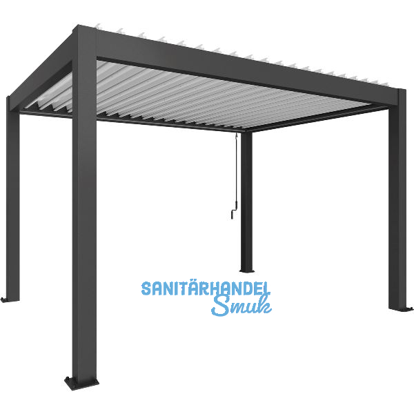 BIOHORT Pergola Gr. 4 x 3 dunkelgrau/wei�