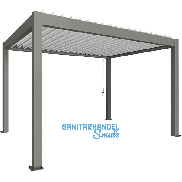 BIOHORT Pergola Gr. 4 x 3,5 quarzgrau/wei�