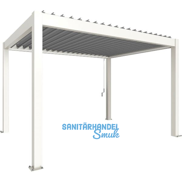 BIOHORT Pergola Gr. 4 x 3,5 wei�/silber