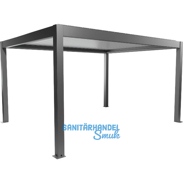 BIOHORT Pergola Gr. 4,5 x 3,5 quarzgrau/wei�