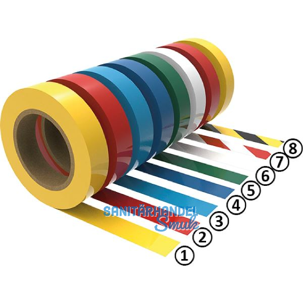 FATH Bodenmarkierungsband schwarz/gelb 50mm x 50m