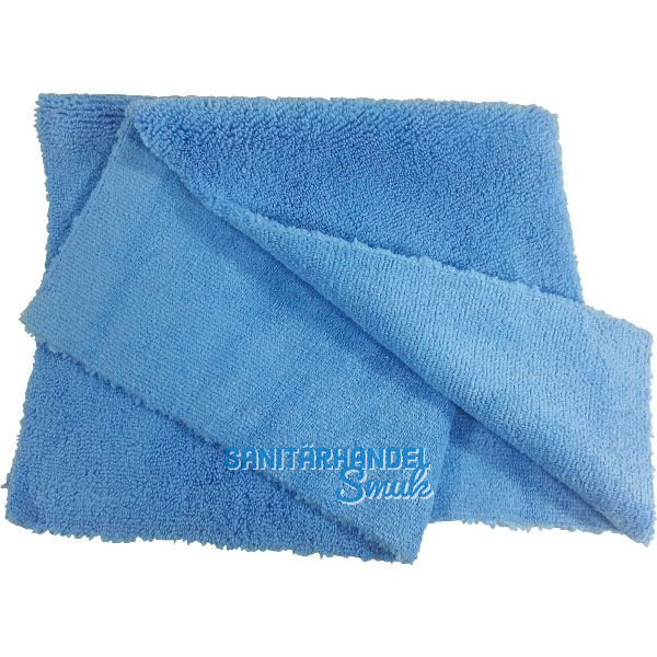 Microfasertuch Hochfloor mit nahtlosem Rand f�r Hochglanz 40 x 40 cm Farbe blau