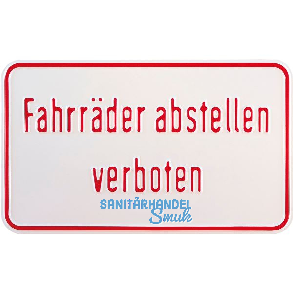 Parkplatzschild Fahrr�der abstellen verboten 250 x 150 mm