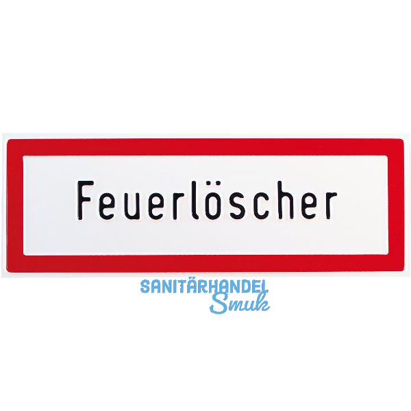 Hinweisschild Feuerl�scher Schriftzug 297 x 105 mm