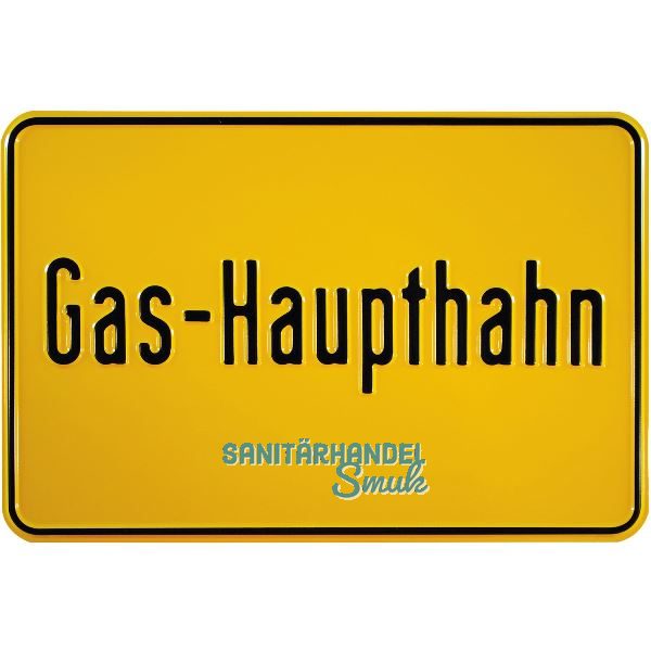 Hinweisschild Gas-Haupthahn 300 x 200 mm