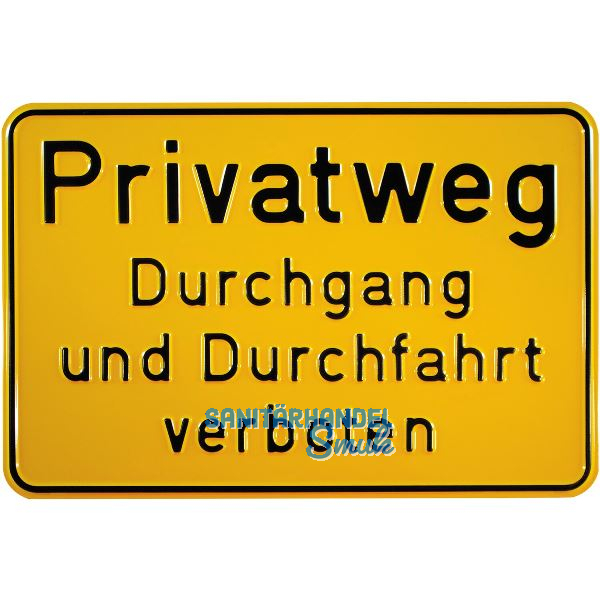 Hinweisschild Privatweg Durchgang und Durchfahrt verboten 300 x 200 mm
