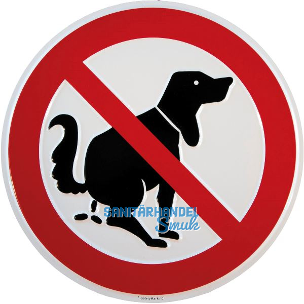Verbotsschild Hier kein Hundeklo Symbol rund 200 mm
