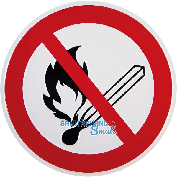 Verbotsschild Streichholz Symbol rund 200 mm