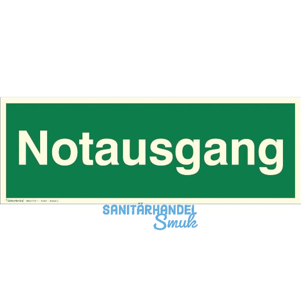 Fluchtwegschild Notausgang Schriftzug 300 x 105 mm