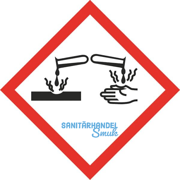 Gefahrensymbol Aufkleber �tzwirkung - 15 St�ck