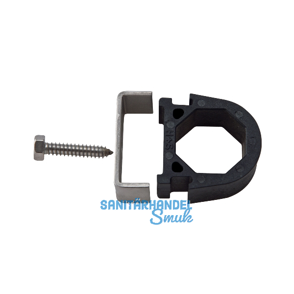 H+S PVC Schelle zur Befestigung an Oktavia Zwischens�ule Inhalt 3 St�ck
