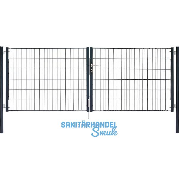 H+S Uni Tor f�r Zaunh�he 1,0 m grau