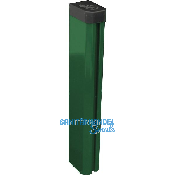 H+S Oktavia ULI S�ulenschaft Alu/gr�n L�nge 1,9 m f�r Zaunh�he 1,43 m