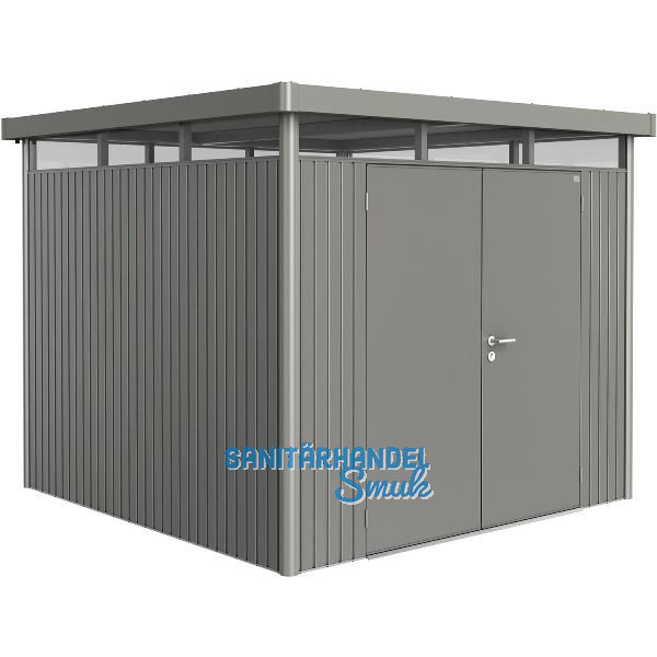 BIOHORT Ger�tehaus HighLine H4 quarzgrau-metallic Doppelt�r