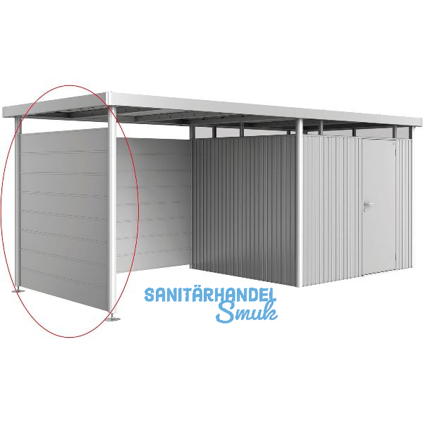 BIOHORT Seitendach-Seitenwand HighLine H3 silber-metallic