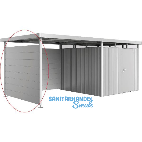 BIOHORT Seitendach-Seitenwand HighLine H4 silber-metallic