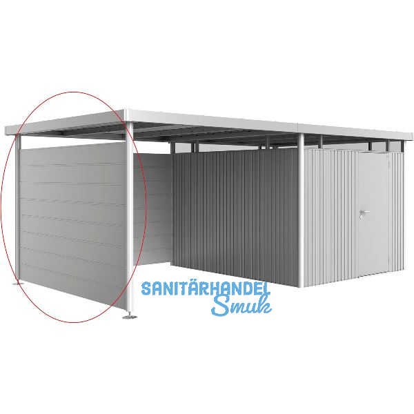 BIOHORT Seitendach-Seitenwand HighLine H5 silber-metallic