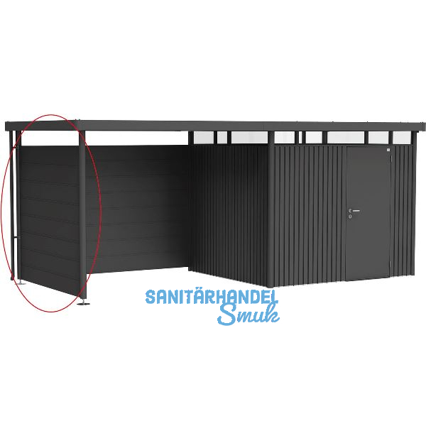 BIOHORT Seitendach-Seitenwand HighLine H3 dunkelgrau-metallic
