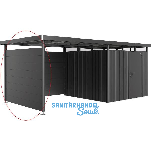 BIOHORT Seitendach-Seitenwand HighLine H4 dunkelgrau-metallic