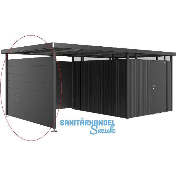 BIOHORT Seitendach-Seitenwand HighLine H5 dunkelgrau-metallic