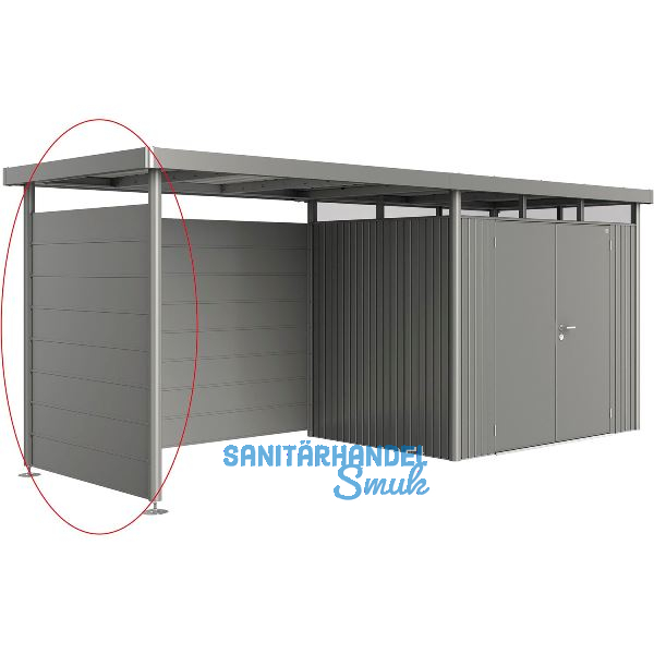 BIOHORT Seitendach-Seitenwand HighLine H2 quarzgrau-metallic