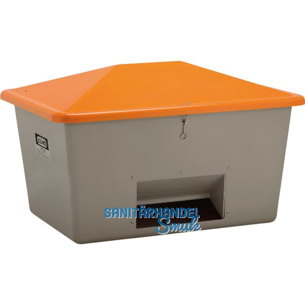 Streugutbeh�lter mit Entnahme ohne Staplertasche 550 Liter grau/orange