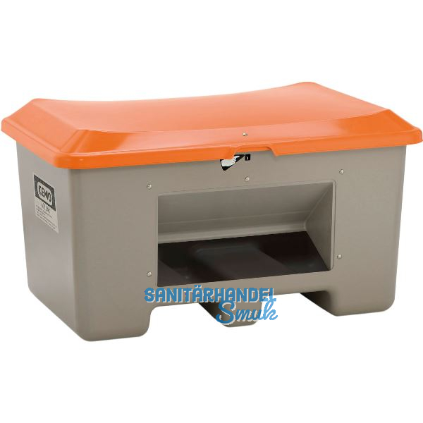 Streugutbeh�lter Plus3 mit Entnahme und Staplertasche 400 Liter grau/orange