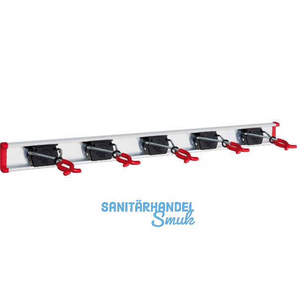 BRUNS Alu-Ger�tehalterschiene mit 5 Haltern L�nge 750 mm