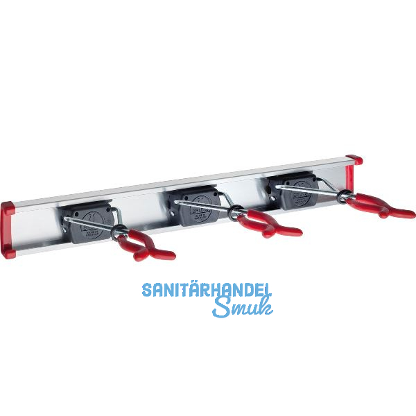 BRUNS Alu-Ger�tehalterschiene mit 3 Haltern L�nge 500 mm