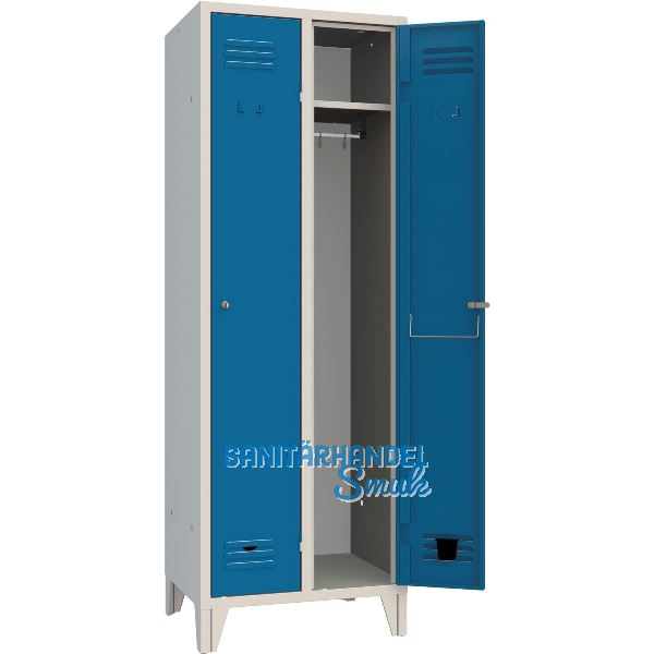 Garderobenschrank Abteilanzahl 2 RAL7035/5010