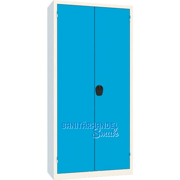 Fl�gelt�rschrank 1950x930x400 mm RAL 7035 lichtgrau/5012 lichtblau