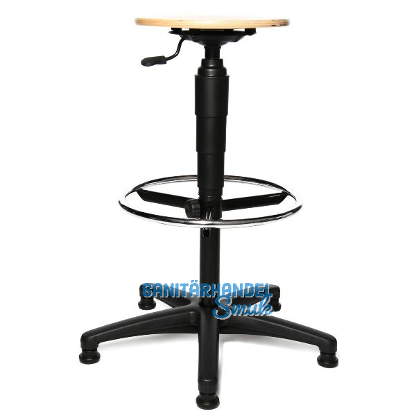 TOPSTAR Drehstuhl Tec60 Buchensitz Gleiter, Fu�ring