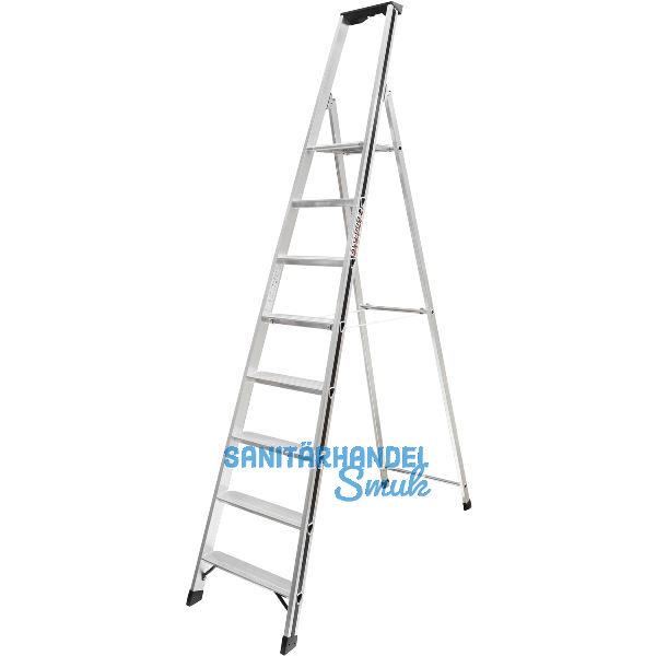 ALU-PRO Stufenstehleiter mit Plattform Type 70026 8 Stufen L�nge 2,63 m